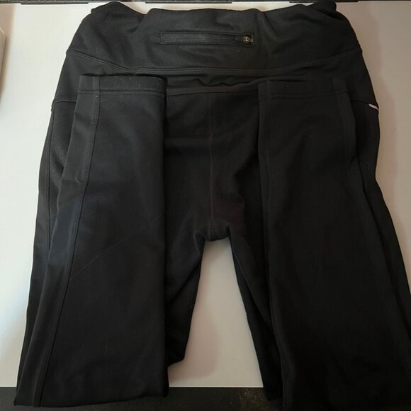 Athleta Black Fleece Leggings, Large Ankle Length - Picture 5 of 5